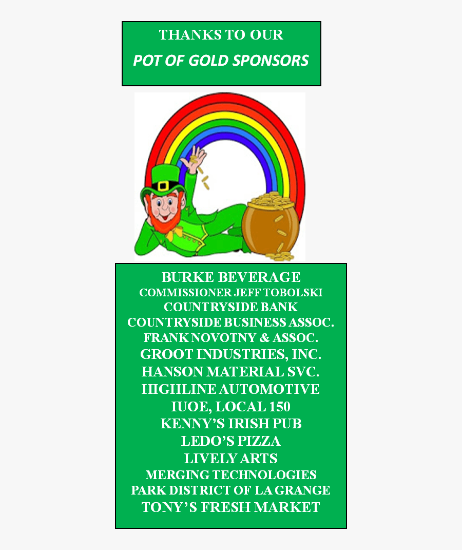 Pot O Gold Sponsors - Leprechaun Clip Art, Transparent Clipart