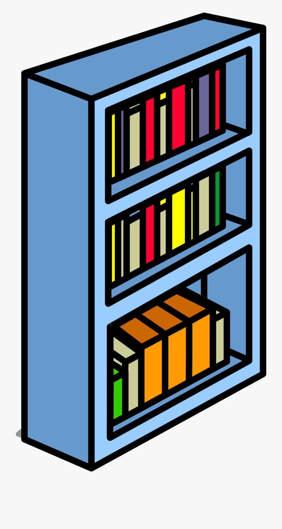 Transparent Book Shelf Clipart - Bookshelf Clipart Png, Transparent Clipart