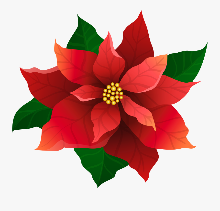 Poinsettia Clipart Christmas Candle Light, Transparent Clipart