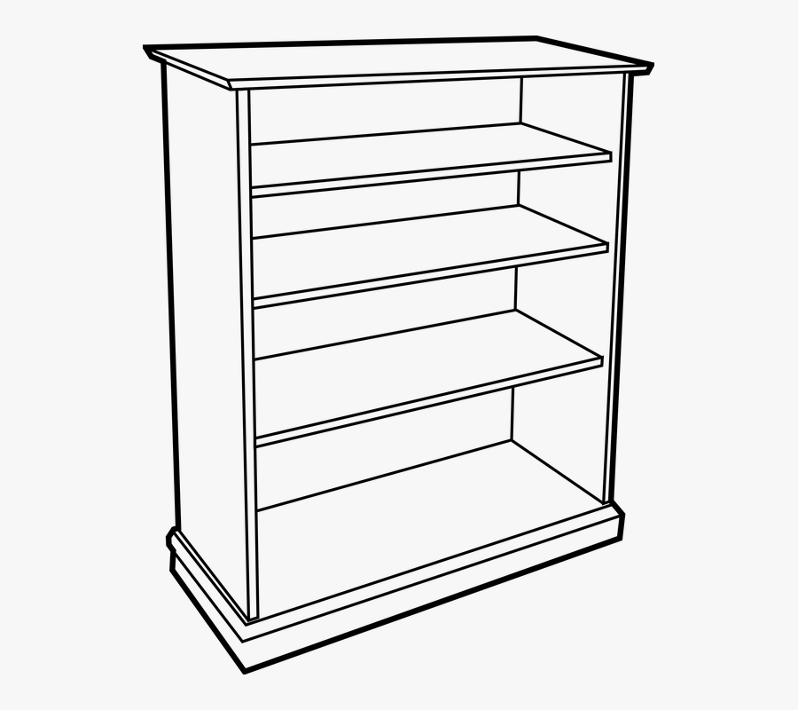 Transparent Shelves Png - Shelf Clip Art Black And White, Transparent Clipart