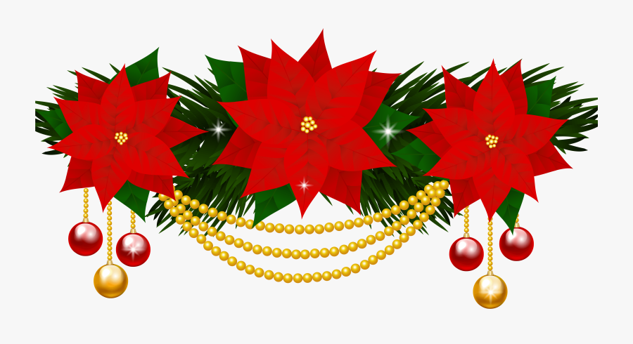 Poinsettia Flower Clipart, Transparent Clipart