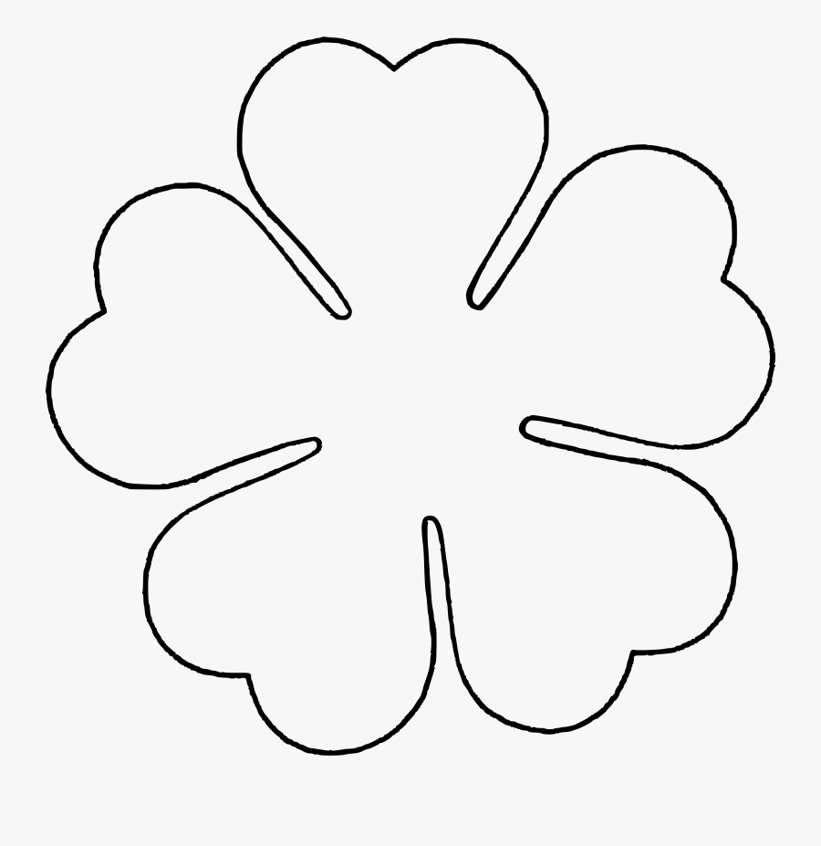 Shapes Clipart Template - 5 Petals Flower Templates, Transparent Clipart