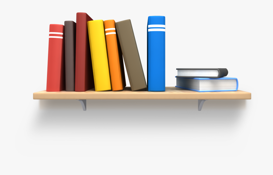 Transparent Free Clipart Of Books - Books On A Bookshelf, Transparent Clipart