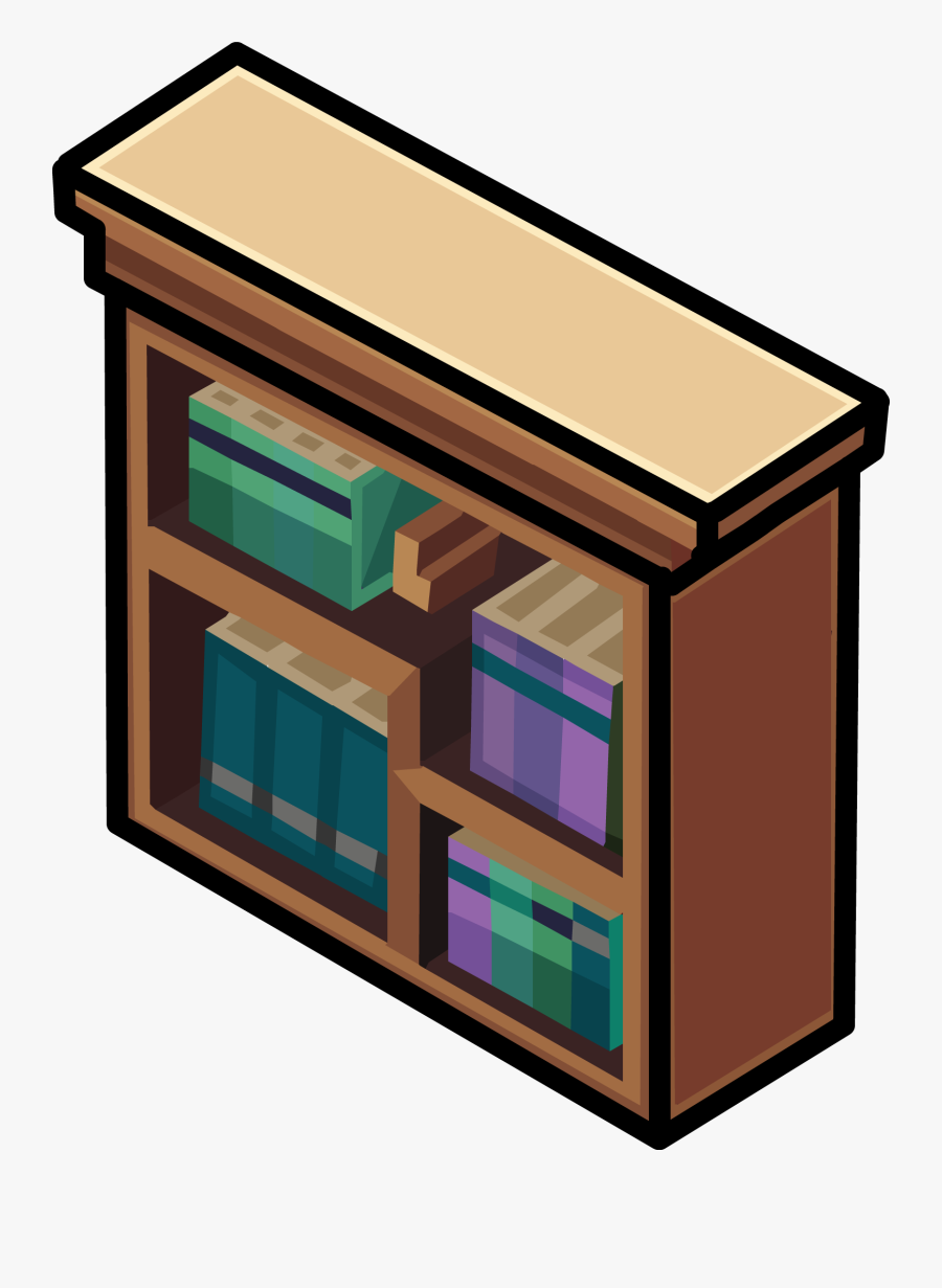 Classy Bookshelf Icon - Bookshelf Club Penguin Wikia, Transparent Clipart