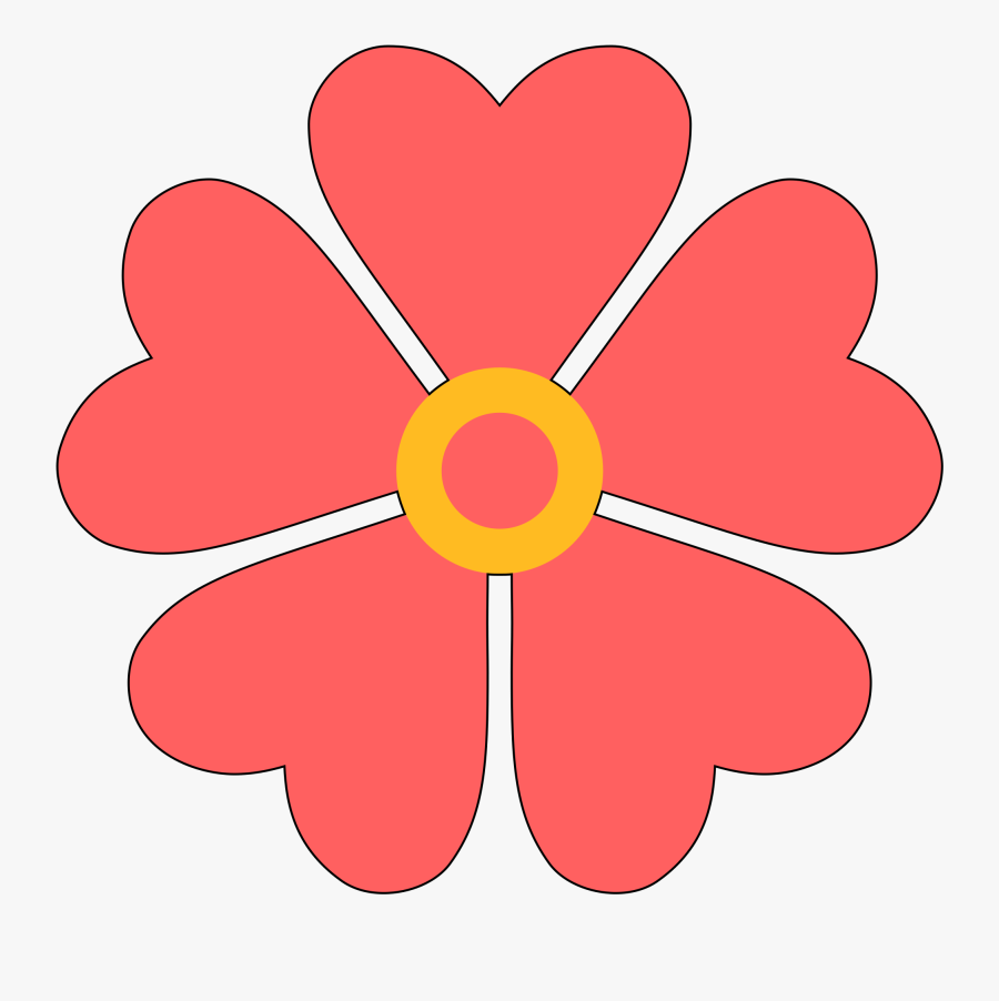 Free Flower Shapes Cliparts, Download Free Clip Art, - Flower Clip Art 5 Petals, Transparent Clipart