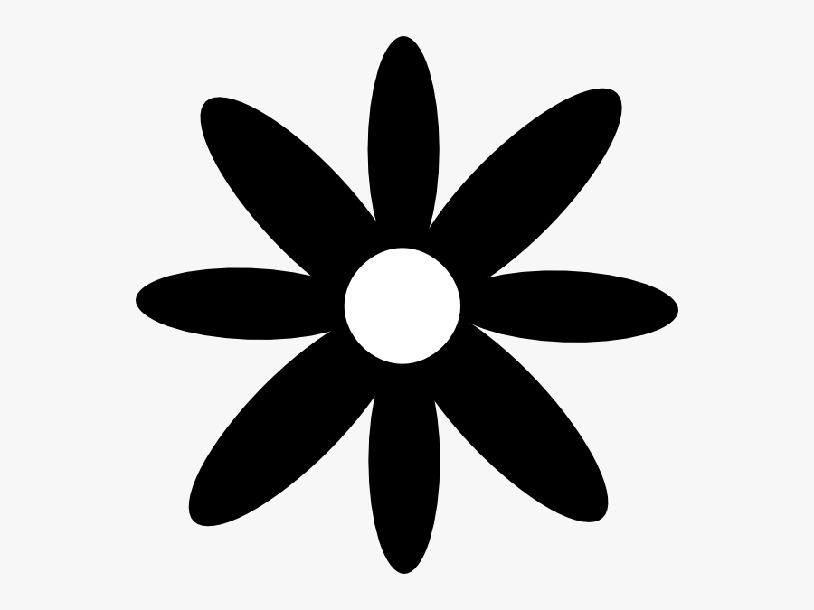 Daisy Flower Silhouette, Transparent Clipart