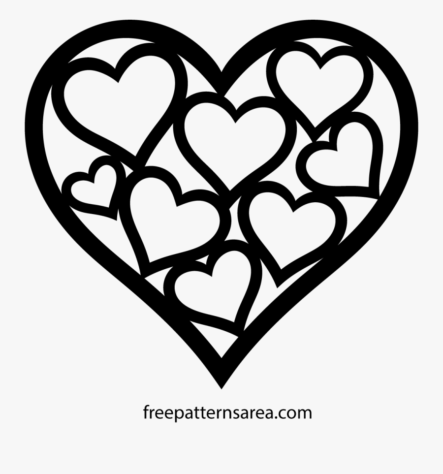 Transparent Heart Clipart Black And White - Free Valentine Svg Files For Cricut, Transparent Clipart