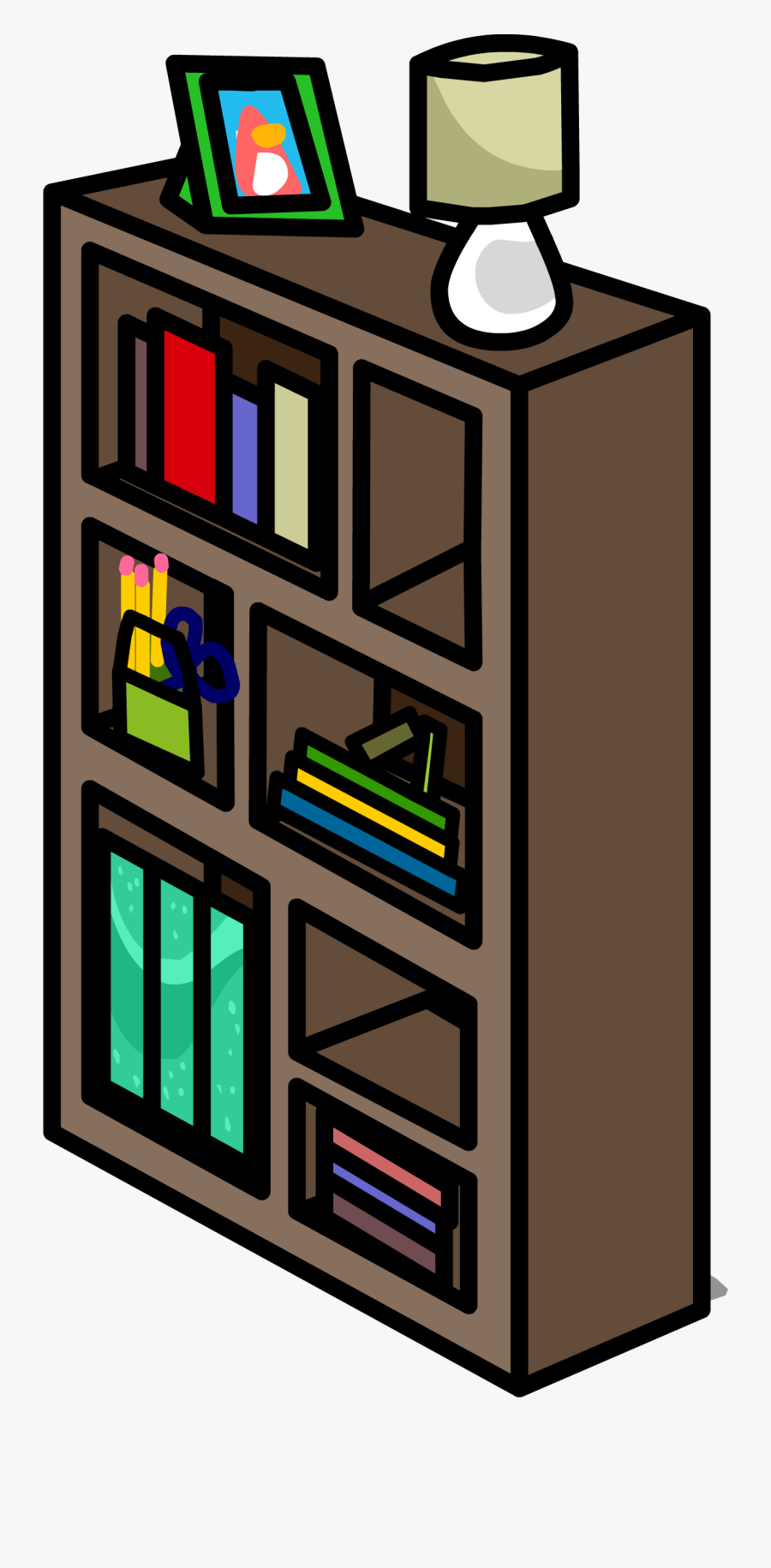 Funky Bookshelf Sprite - Wooden Box Clipart, Transparent Clipart