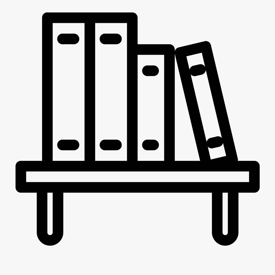 Jpg Library Library Book Shelf Icon Free - Bookshelf Icon Png, Transparent Clipart
