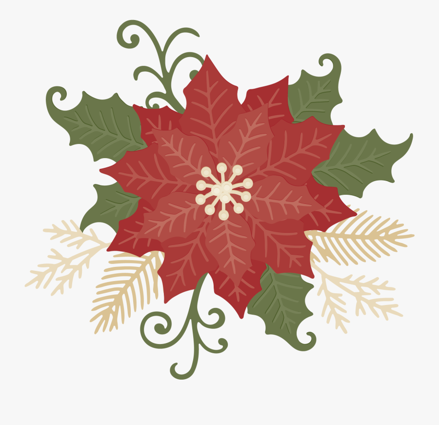 Nature"s Garden - Poinsettia Perfection - Metal Die - Floral Design, Transparent Clipart