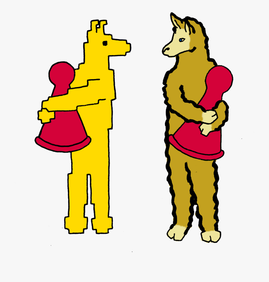 Data Theory Play Llamas Holding Board Game Pieces - Cartoon, Transparent Clipart