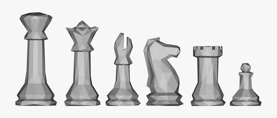 Tabletop Game,chessboard,board Game - Low Poly Chess Pieces, Transparent Clipart