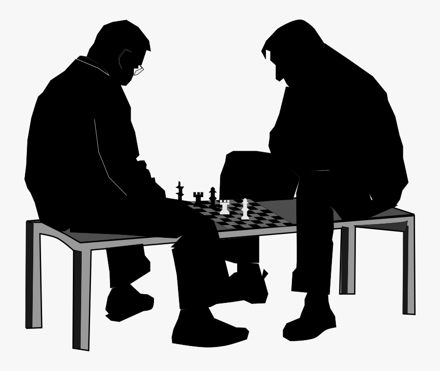 Chess Match - Playing Chess Silhouette Png, Transparent Clipart