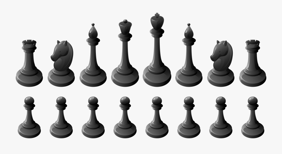 Black Chess Pieces Png Clipart - All Chess Pieces Png, Transparent Clipart