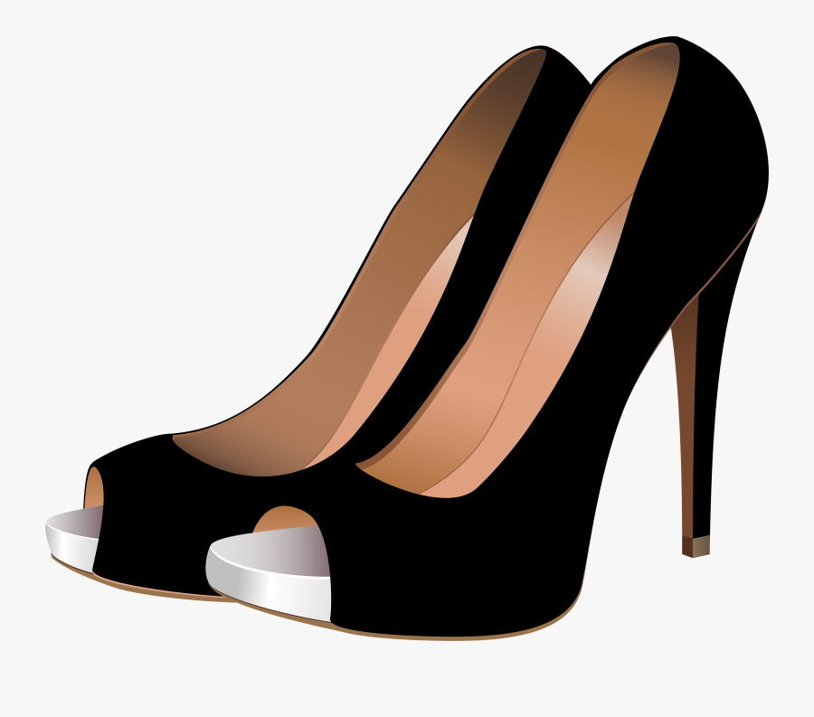 Black High Heels Png Clip Art - High Heels Sandal Png, Transparent Clipart