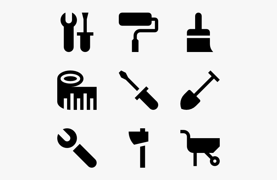 Handyman Clipart Hammer Screwdriver - Tool Black White Png, Transparent Clipart