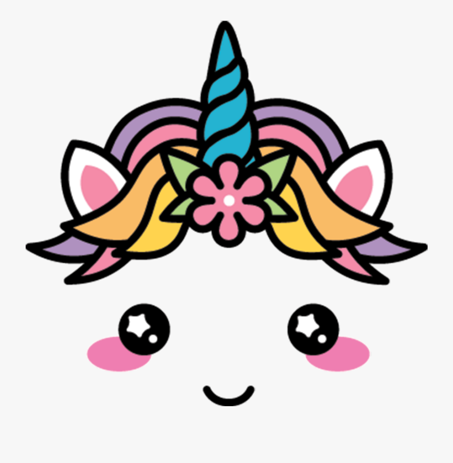 Transparent Unicorn Face Clipart - Imagenes De Unicornios Kawaii, Transparent Clipart