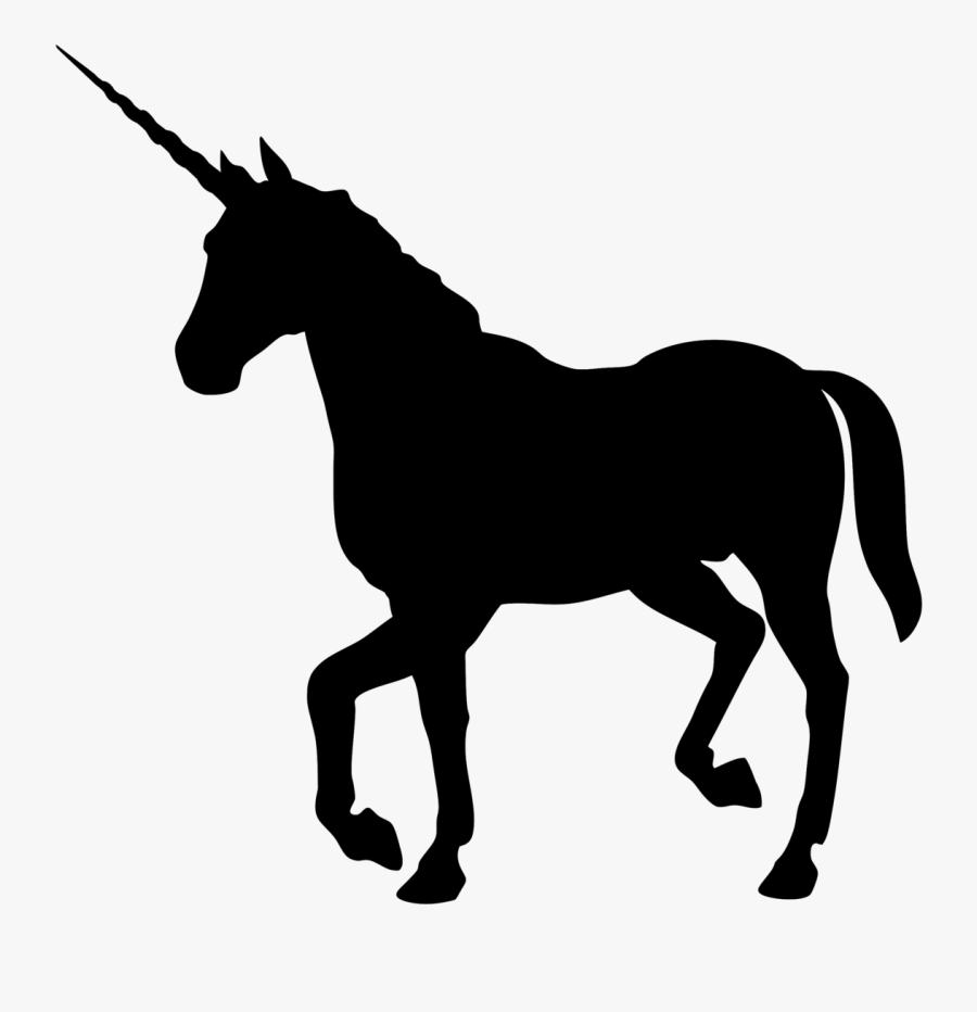 Unicorn Horse Head Mask Clip Art - Black Unicorn Silhouette, Transparent Clipart