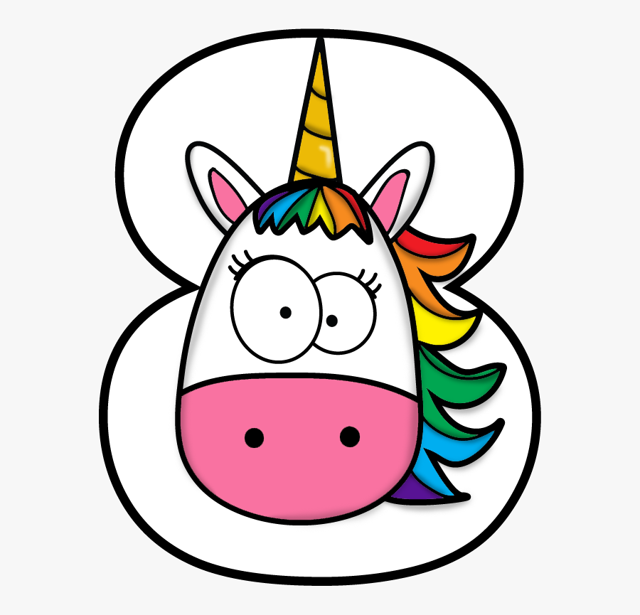 Unicorn Number Drawing Birthday Party Unicornio Clipart - Unicorn Number Drawing Birthday Party Unicornio, Transparent Clipart