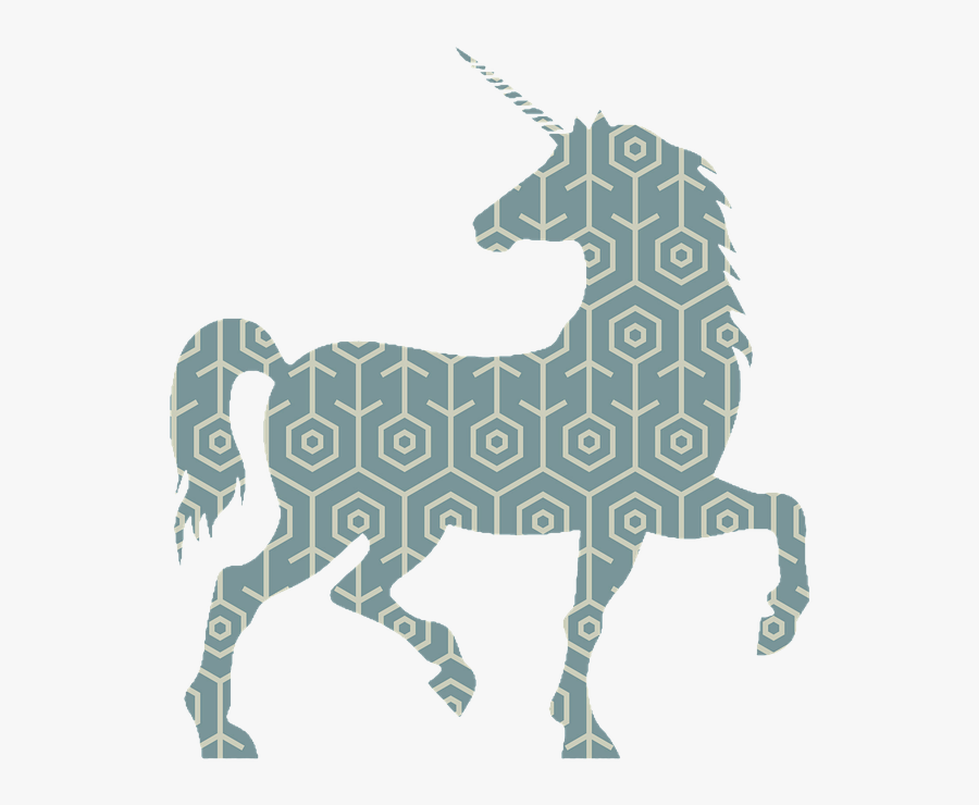 Unicorn Horse Clipart Sticker Animal Pattern - Silhouette Of A Unicorn, Transparent Clipart