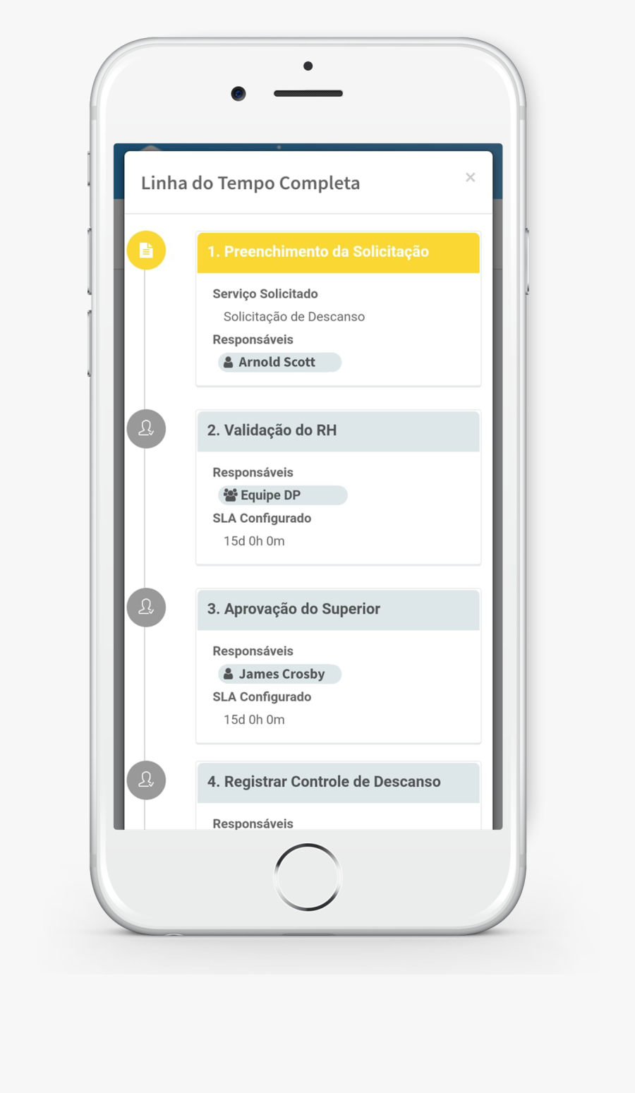 Mobile Phone Screen With A Timeline Of A Time Off Request - Telstra Home Dashboard, Transparent Clipart