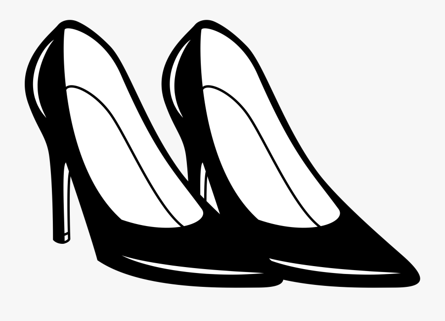 Clipart Shoes High Heel - Women Shoes Clipart Black And White, Transparent Clipart