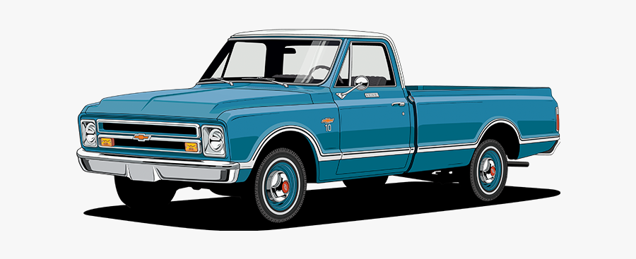 60s Chevy Trucks, Transparent Clipart