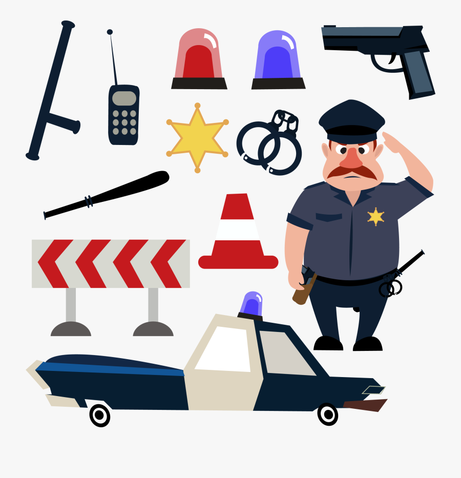 Police Officer Cartoon Illustration - Police Officer Cartoon Png, Transparent Clipart