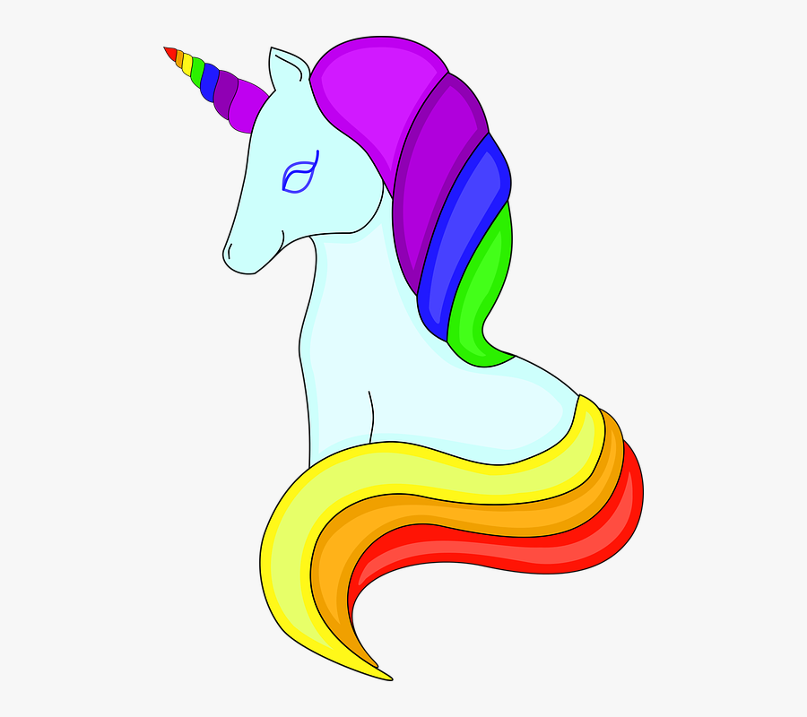 Unicorn Rainbow Cute - Gambar Pelangi Kartun Lucu, Transparent Clipart