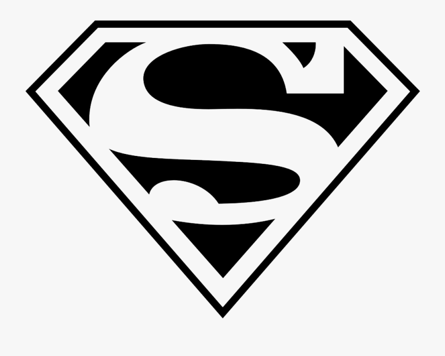 Superman Logo Png Hd Vector, Clipart, Psd - Black And White Superman Symbol, Transparent Clipart