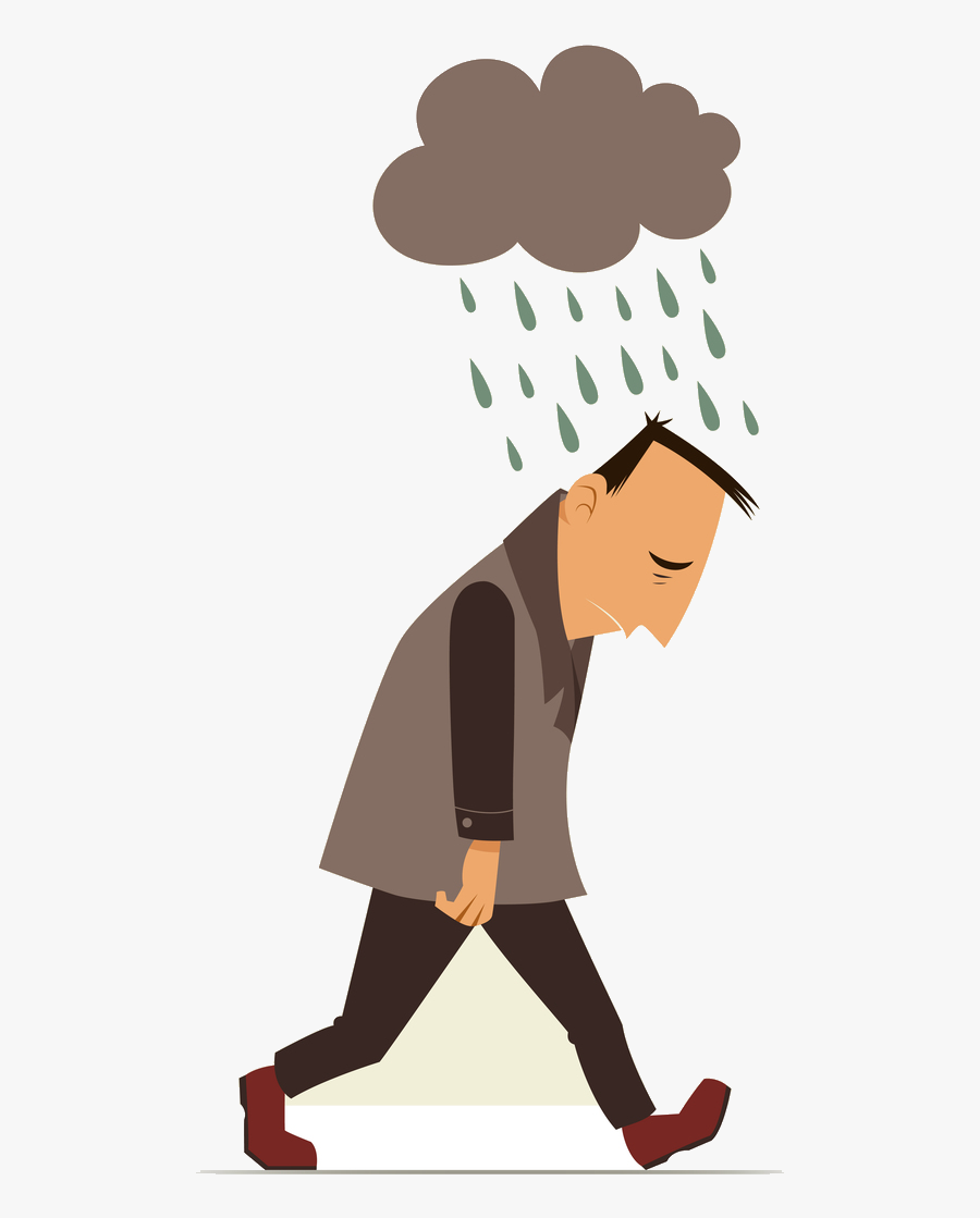 Depression Clipart Images In Collection Page Transparent - Person Under The Weather, Transparent Clipart