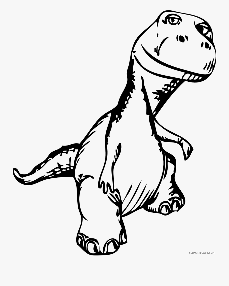 Dinosaur Clip Art Black And White - Dinosaur Clip Art, Transparent Clipart