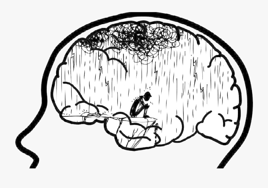 Depression Untitled At Clipart Best Clip Art Collection - Human Brain Drawing Easy, Transparent Clipart