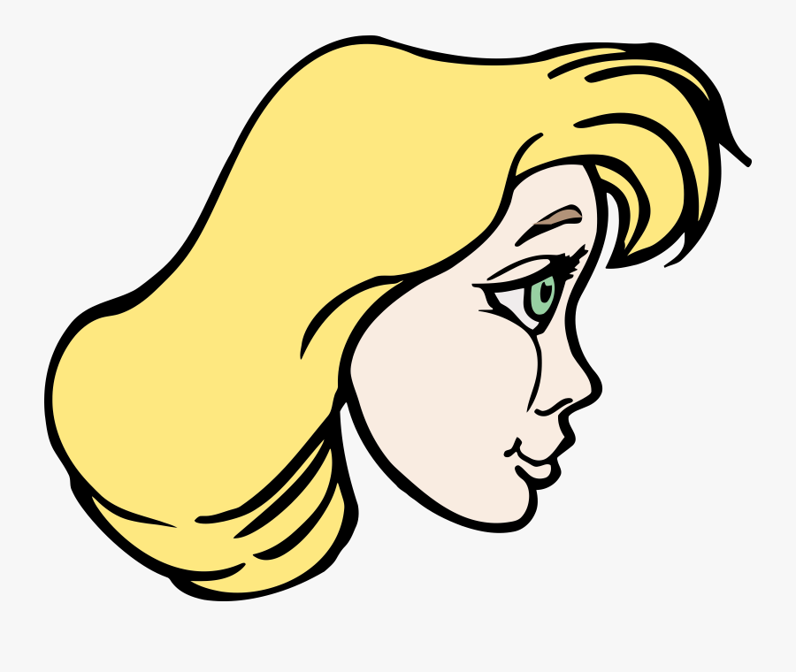 Profile Clipart Cartoon Face - Cartoon Profile Woman Face, Transparent Clipart