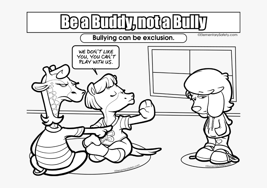 Bullying Colouring Pages Coloring Page - Coloring Pages Anti Bullying, Transparent Clipart