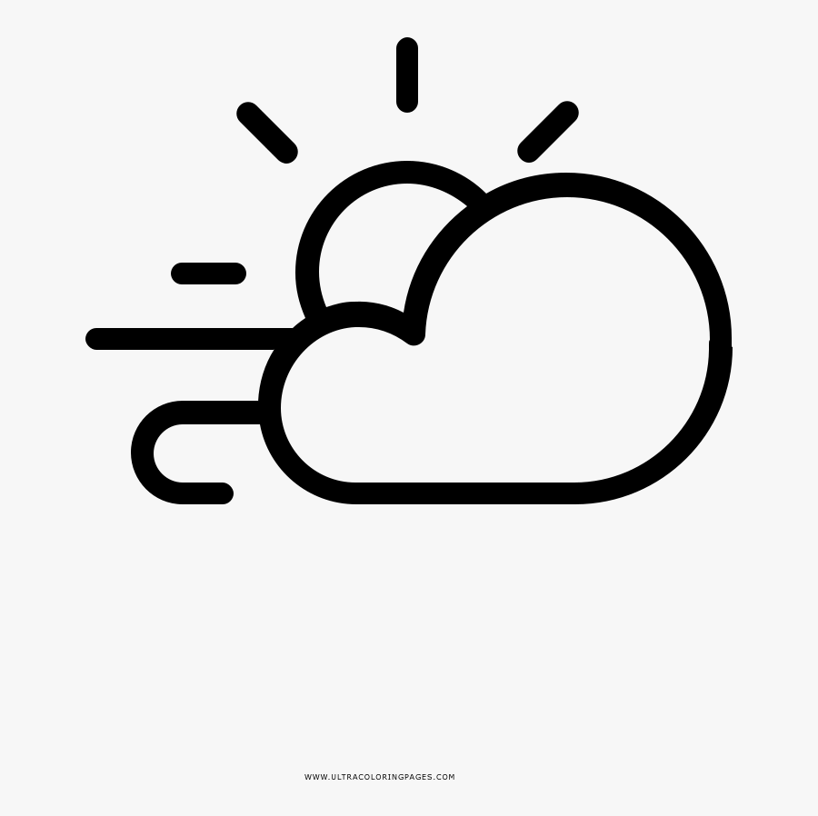 Windy Day Coloring Page Clipart , Png Download - Heart, Transparent Clipart