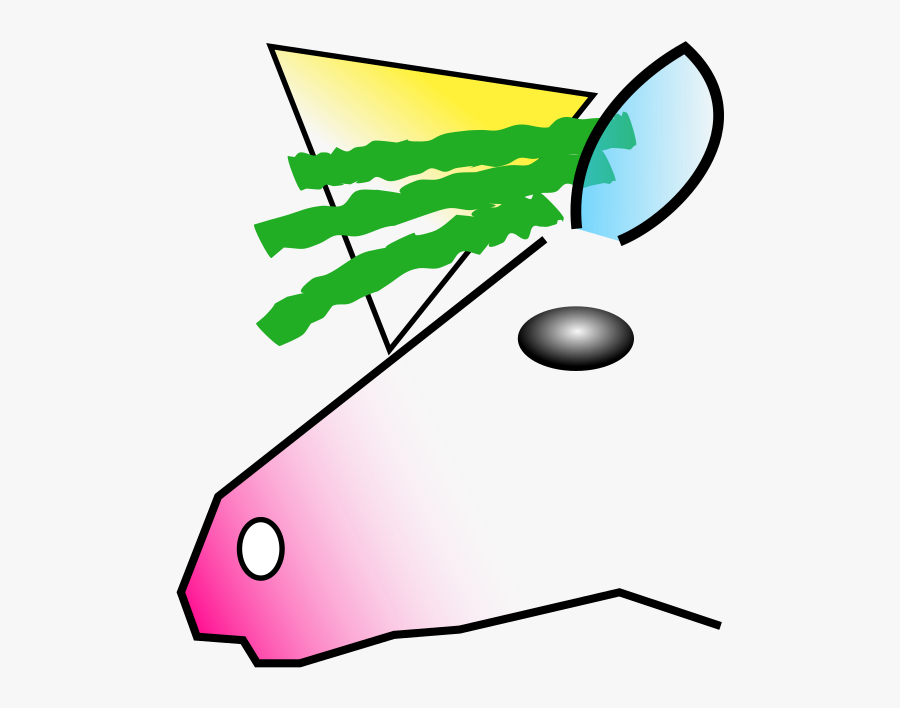 Unicorn Head Profile, Transparent Clipart