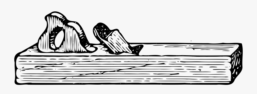 Clipart - Hand Plane Tool Drawing, Transparent Clipart