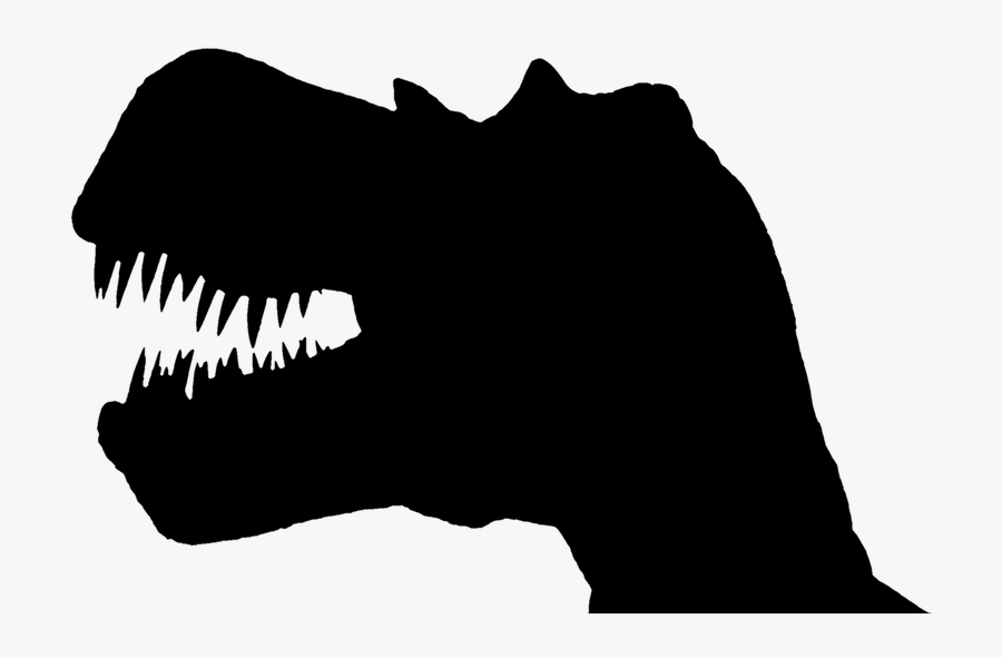 And - T Rex Head Silhouette, Transparent Clipart