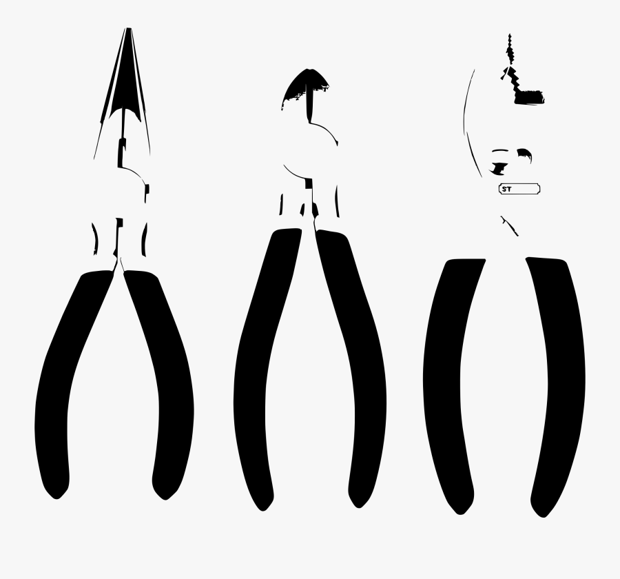 Tool Set Clipart - Alicate De Bico Vetor, Transparent Clipart