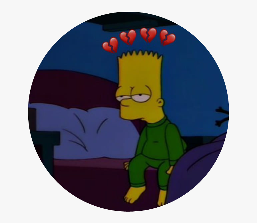 Bart Character Fictional Sadness Simpson Cartoon Depression - Depressed Bart Simpson, Transparent Clipart