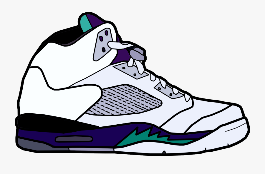 Jordan Rotate Resize Tool Converse Clipart Shoe Transparent - Air Jordan 5 Cartoon, Transparent Clipart