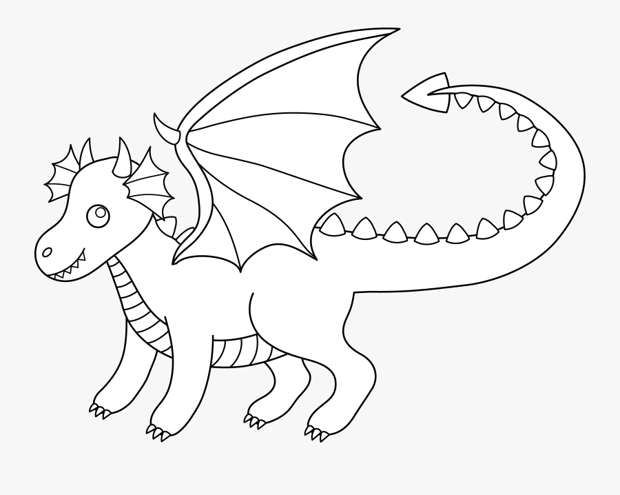Cute Colorable Dragon Free - Bp Biofuels Logo, Transparent Clipart