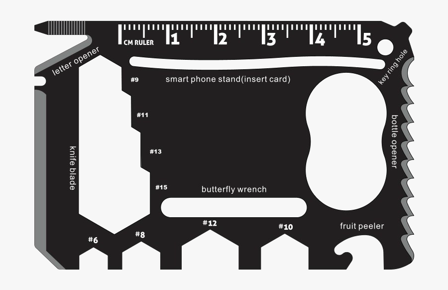 Custom Branded Card Multi Tool, Transparent Clipart