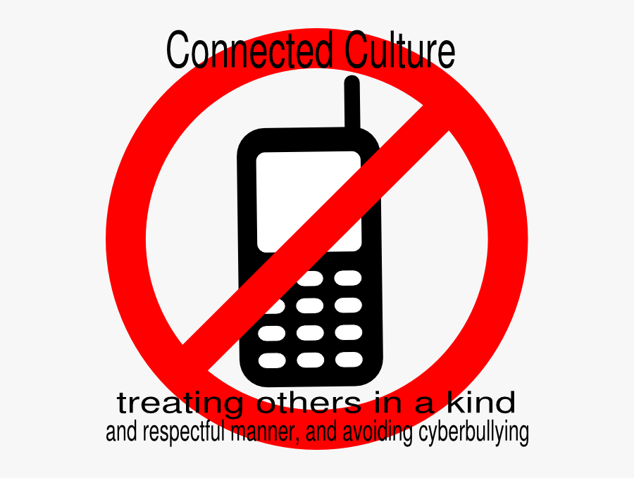 No Text Sign Clip Art - Stmbols Of Cyber Bullying, Transparent Clipart