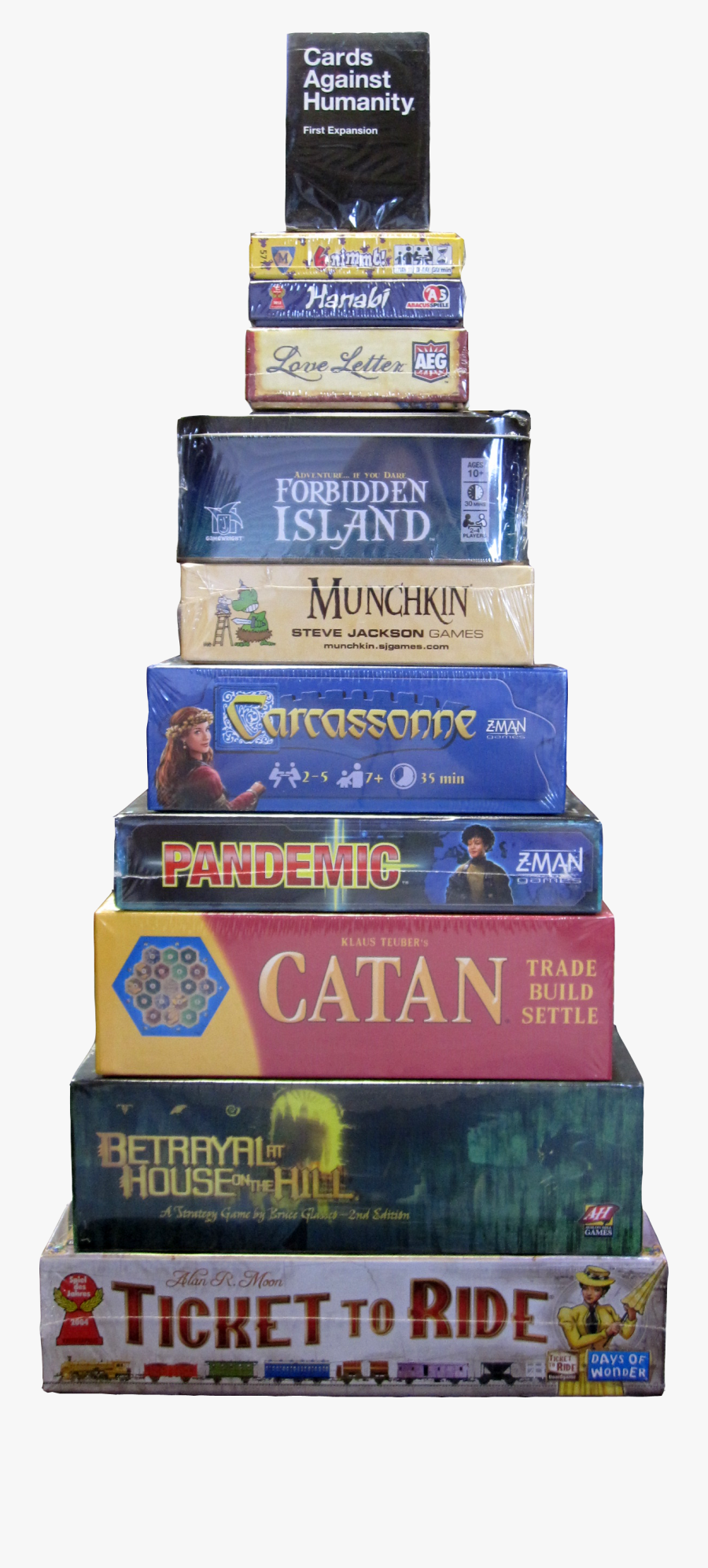 Stackofgames2 - Ticket To Ride, Transparent Clipart