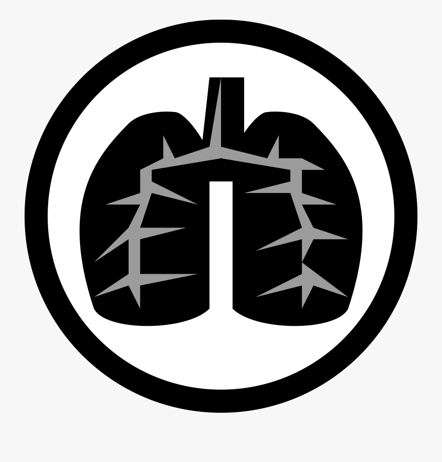 Black Lung Icon - Black Lungs From Smoking Cartoon, Transparent Clipart