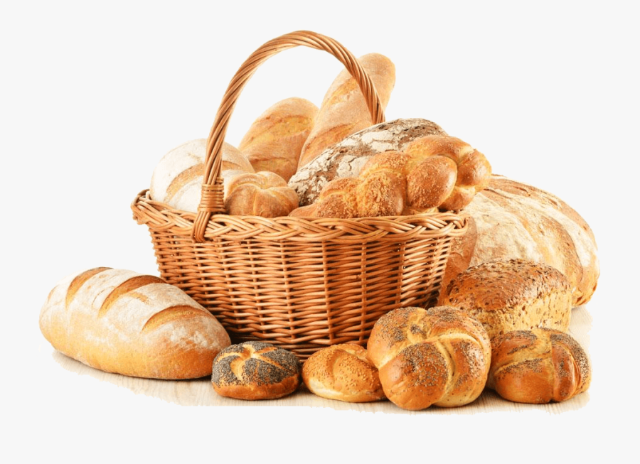 Grain Clipart Bakery Bread - Basket Of Bread Png, Transparent Clipart