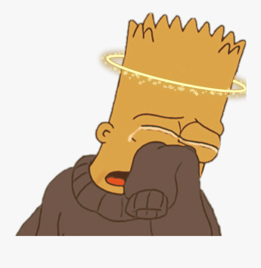 #sad #depression #use #sticker #simpsons #bart #cry - Sad Bart Simpson