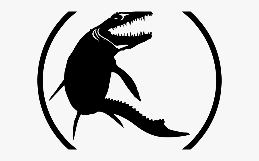 Jurassic World Clipart Black And White - Jurassic World Mosasaurus Logo, Transparent Clipart